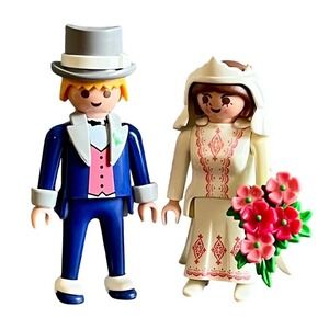 Vintage Playmobil Wedding Couple, Bride & Groom 5509